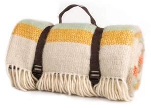 Pikniková vlněná deka Polo Illusion Stripe Spring 183x150 cm Tweedmill