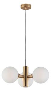 Lustr na lanku GLOBE 3xE14/7W/230V zlatá