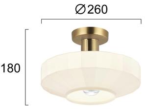 Přisazený lustr VIVIAN 1xE27/40W/230V zlatá