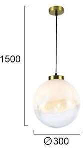 Lustr na lanku VANA 1xE27/40W/230V krémová/zlatá