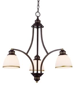 Lustr na lanku CLAIR 3xE27/60W/230V pr. 58 cm bronzová