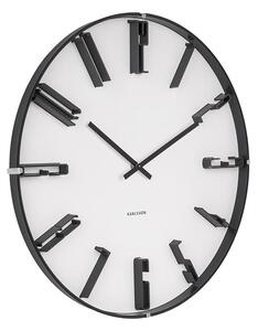 KARLSSON Nástěnné bílé hodiny Sentient ∅ 40 × 2 cm