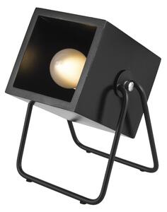LEITMOTIV Stolní černá lampa Hefty 14 × 13,5 × 17,5 cm