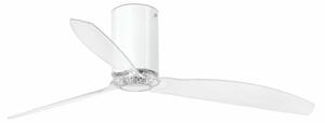FARO MINI TUBE FAN, bílá/transparentní, stropní ventilátor s DC motorem