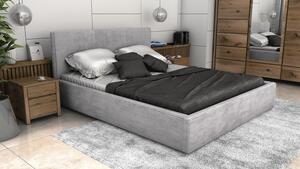 Postel LINCOLN 120x200 šedá s úložným prostorem