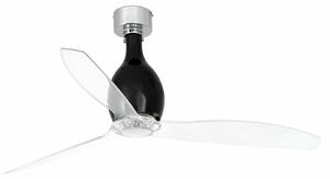 FARO MINI ETERFAN M, černá/transparentní, stropní ventilátor s DC motorem