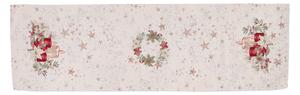 Tegatex Gobelínový ubrus - Vánoční chenille Vánoční hvězda se svíčkami Velikost: 40*100 cm