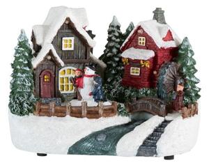 Svítící vánoční domek Winter - 18*12*14cm