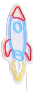 Neonová nástěnná lampa vícebarevná vč. LED - Rocket