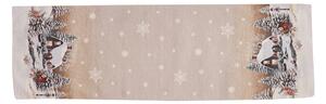 Tegatex Gobelínový ubrus - Vánoční chenille Chaloupka v zasněžené krajině Velikost: 40*100 cm