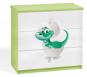 Kocot Dětská komoda - dinosaurus Barva: zelená