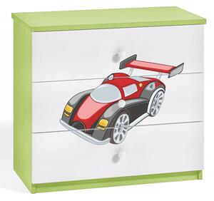 Kocot Dětská komoda - závodní auto Barva: zelená