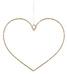 Sirius LED dekorace Liva Heart Gold 26cm (40 LED světel)