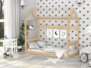AJK Dětská postel - DOMEČEK Velikost spací plochy: 160x80, Barva dílů: borovice