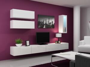 Luxusní obývací stěna VIGO sestava 12 Barevné provedení VIGO: Černá / Černý lesk, LED osvětlení: bez osvětlení +0Kč
