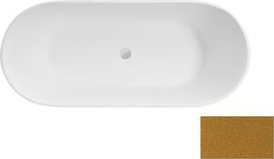 Olsen Spa Volně stojící retro vana MOYA Glam - zlatá - Barva - GLAM 01 - zlatá, Barva sifonu - Chrom, Rozměr vany - 160 × 68 cm VANMOYA160CG1