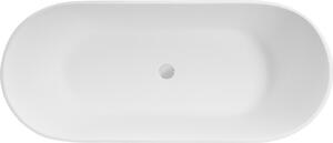 Olsen Spa Volně stojící retro vana MOYA bílá lesklá - Barva - Bílá lesklá, Barva sifonu - Chrom, Rozměr vany - 160 × 68 cm VANMOYA160C
