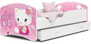 AJK Dětská postel Jan - hello kitty Velikost spací plochy: 160x80, Matrace: ne