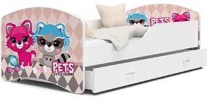 AJK Dětská postel Jan - little pet shop Velikost spací plochy: 180x80, Matrace: ano