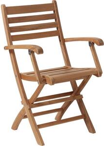 Skládací zahradní židle s područkami z teakového dřeva York