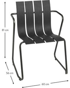 Ručně vyrobená zahradní židle s područkami Ocean