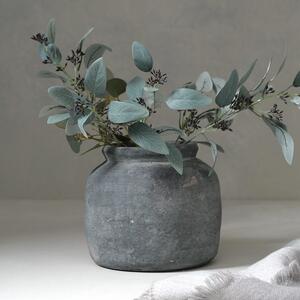 House Doctor, Květináč z hlíny Rustik Concrete, 18 cm | šedá
