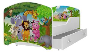 AJK Dětská postel Jan - safari Velikost spací plochy: 180x80, Matrace: ne