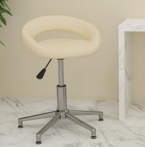 Otočná kancelářská židle krémová umělá kůže