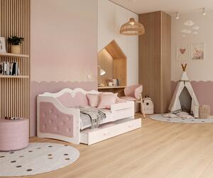 AJK Dětská postel Lili - růžová s krystalky Velikost spací plochy: 160x80