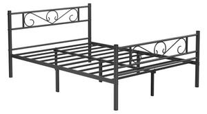 Kovová manželská postel 140 cm RMB063B01