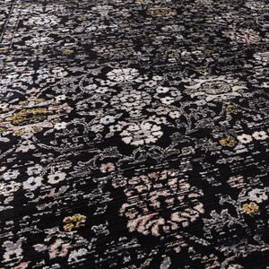 Tribeca Design Kusový koberec Airplane Black Vintage Floral Rozměry: 120x166 cm