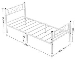 Kovová postel 90 cm RMB061W01