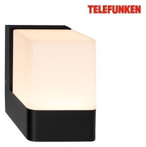 TF 322105TF TELEFUNKEN LED venkovní nástěnné svítidlo, ochrana proti stříkající vodě, kostka, teplá bílá, černá - BRILONER