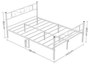 Kovová manželská postel 140 cm RMB063W01