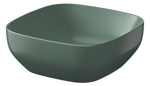 Cersanit Larga, umyvadlo na desku 38x38x13, 5 cm, zelená matná, K677-061