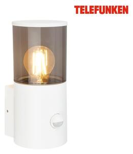 TF 322306TF TELEFUNKEN venkovní nástěnné svítidlo, pohybové čidlo, ochrana proti stříkající vodě, kouřové sklo, bílé - BRILONER