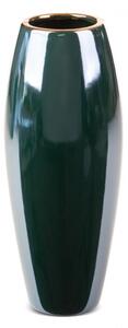 Váza AMORA2 06 tmavě zelená / zlatá