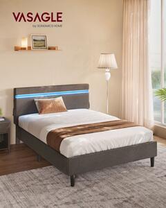 Kovová manželská postel s LED 140 cm RMB803G71