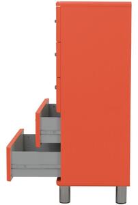 Červená lakovaná komoda Tenzo Malibu 60 x 41 cm II