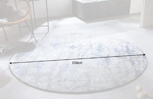 Moebel Living Modrý látkový koberec Charlize 150 cm