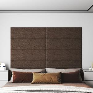 Nástěnné panely 12 ks hnědé 90 x 15 cm textil 1,62 m²