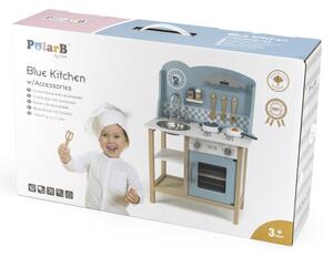 Dětská kuchyňka Viga 44047 PolarB stříbrná / modrá