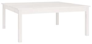 Konferenční stolek bílý 100 x 100 x 40 cm masivní borové dřevo