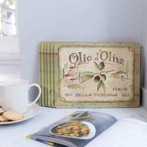 Creative Tops Premium - korkové prostírání Olio D'Oliva 30x23 cm, 6 ks