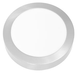 Ecolite Stříbrný přisazený LED panel kulatý 225mm 18W Barva světla: Denní bílá LED-CSL-18W/41/CHR