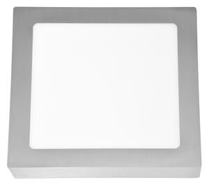 Ecolite Stříbrný přisazený LED panel hranatý 225 x 225mm 18W Barva světla: Teplá bílá LED-CSQ-18W/27/CHR
