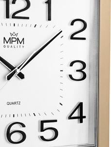 Hranaté plastové hodiny zlaté MPM E01.4224.80