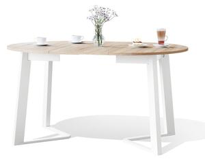 Jídelní stůl Fiore rozkládací 100-145x76x100 cm (dub, bílá)