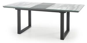 Jídelní stůl Marmen rozkládací 160-200x76x90 cm (šedá, černá)