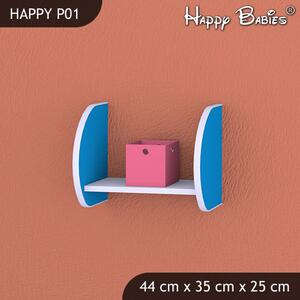 Happy Babies Polička Happy P01 - různé barvy Barva: bílá